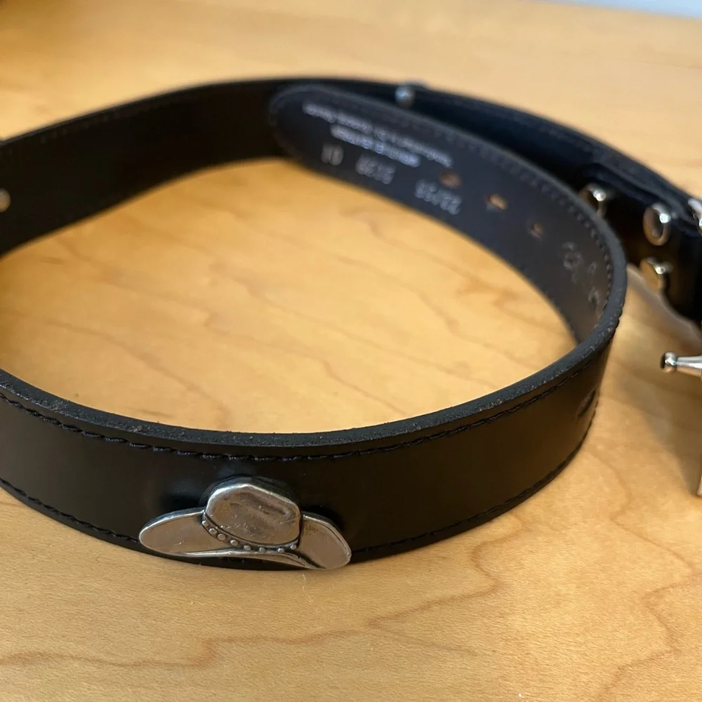 Wrangler Western Handcrafted Leather Belt with Silver-Tone Studded Detailing